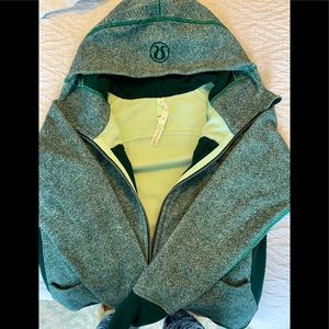 Lululemon scuba hoodie. Heathered green